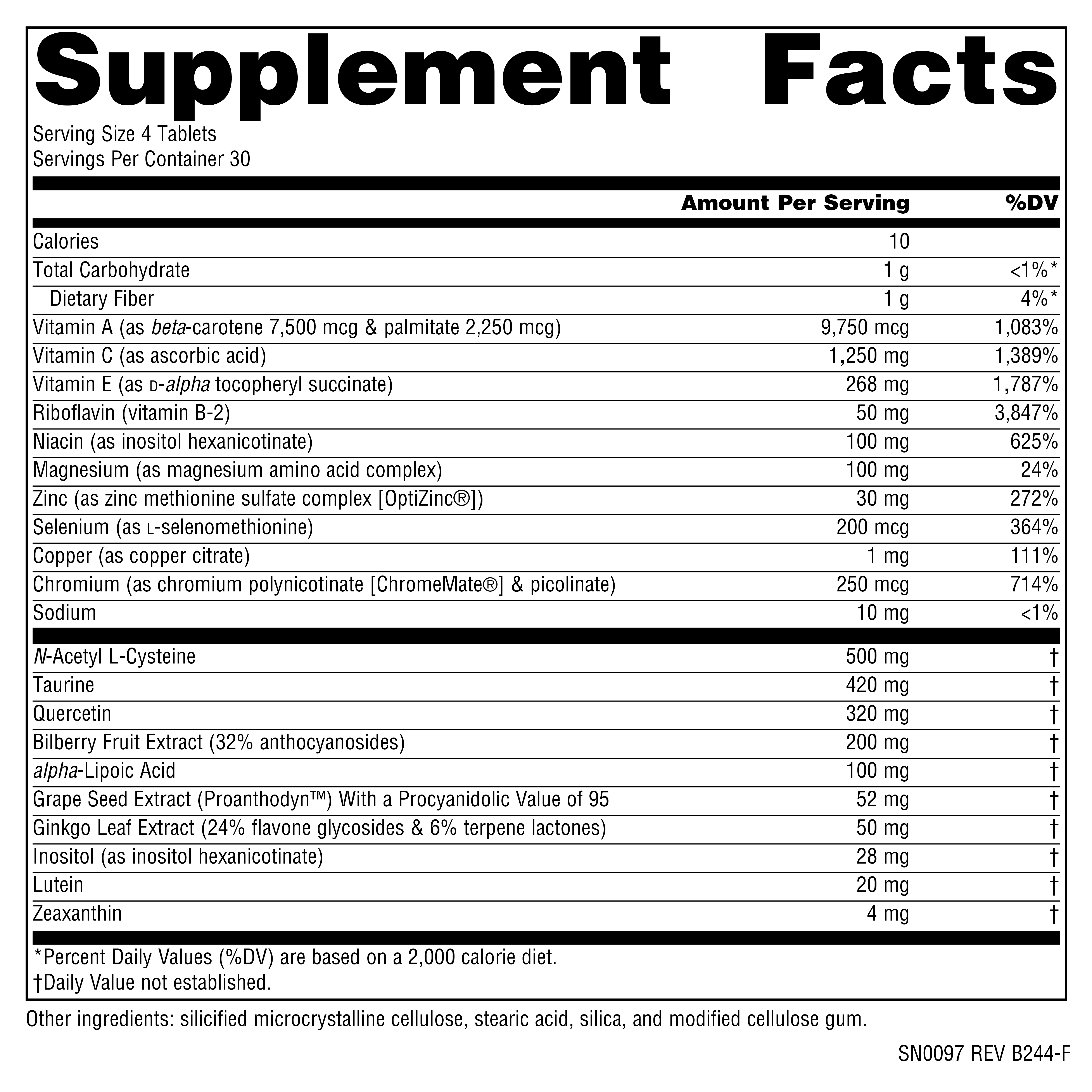 Supplement facts image