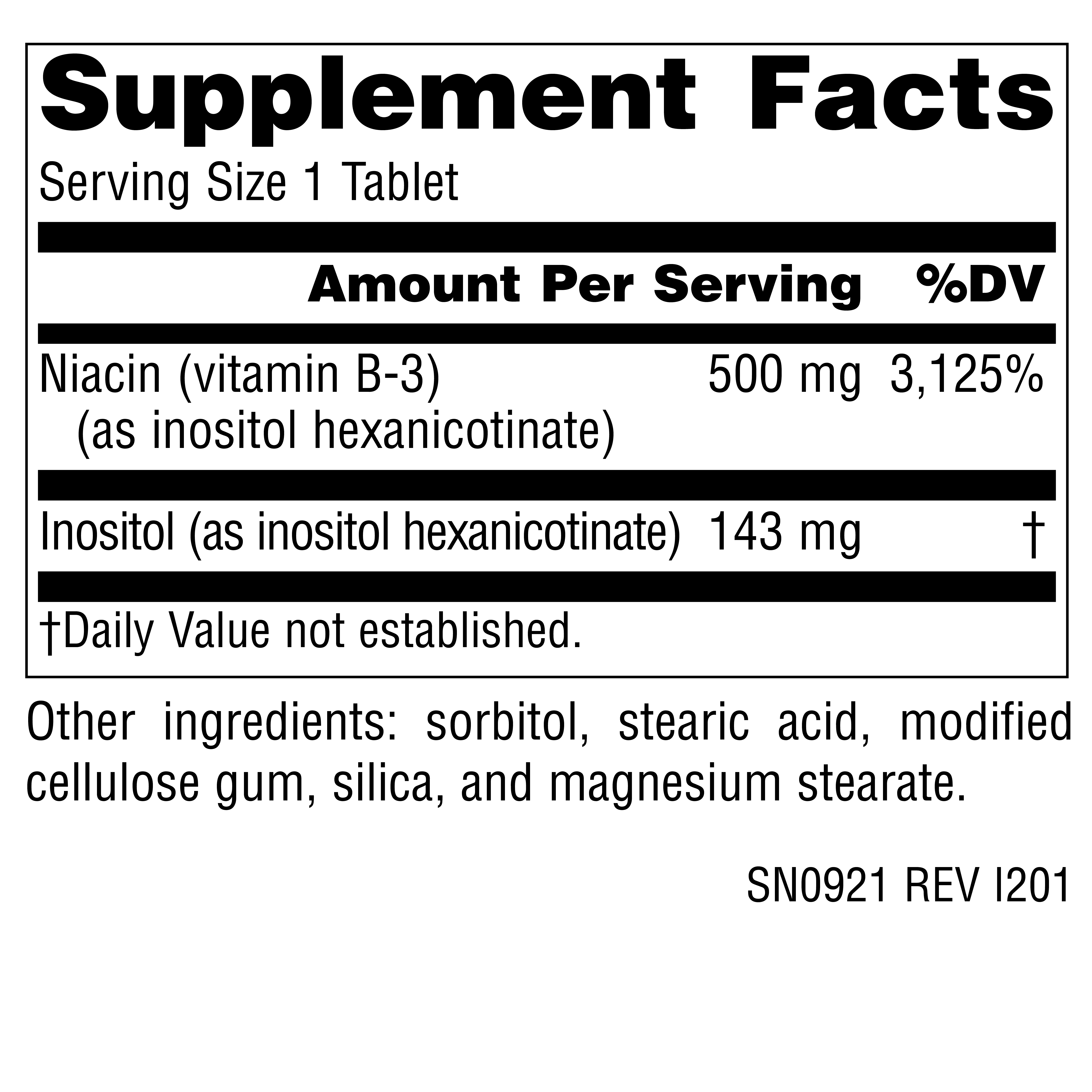 Supplement facts image
