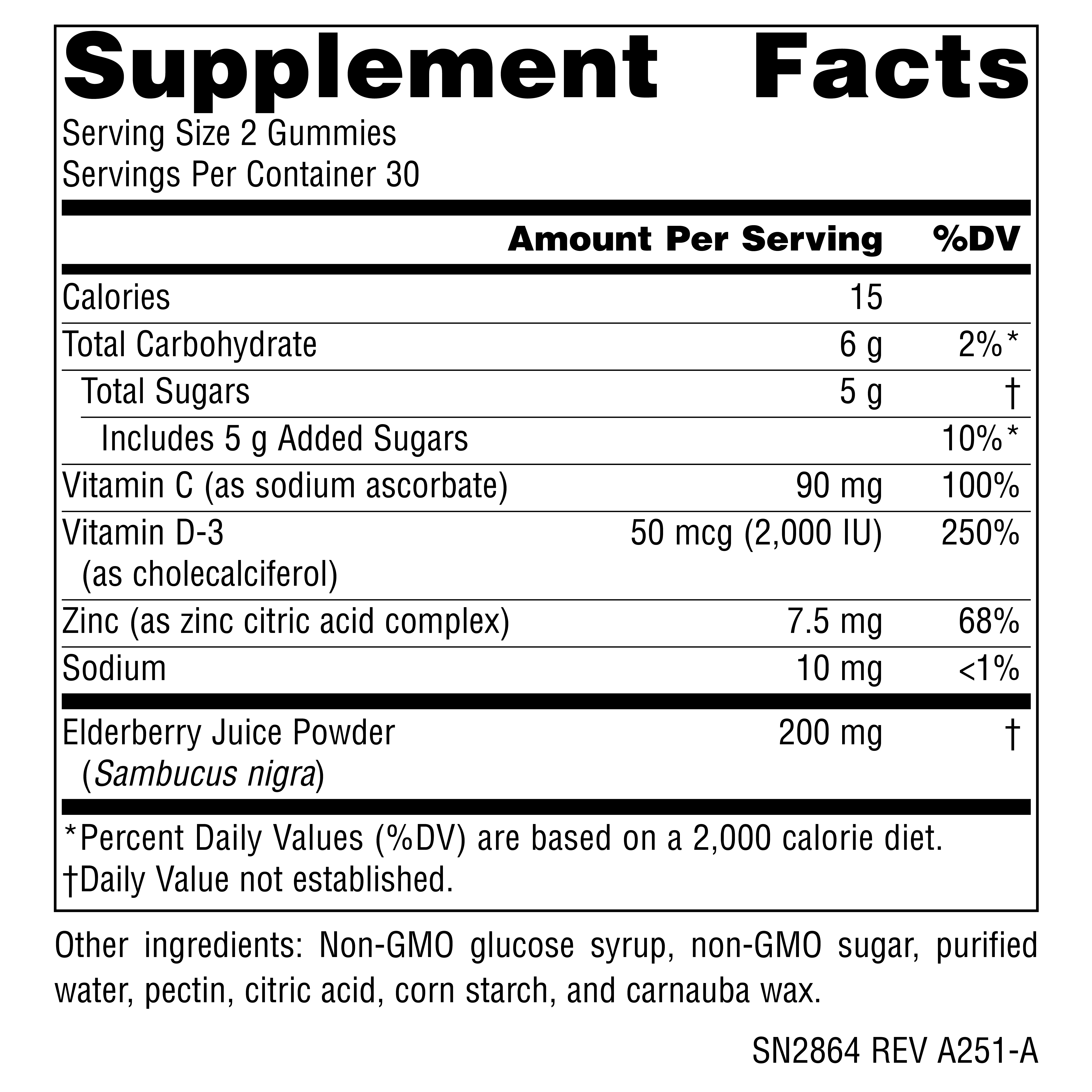 Supplement facts image
