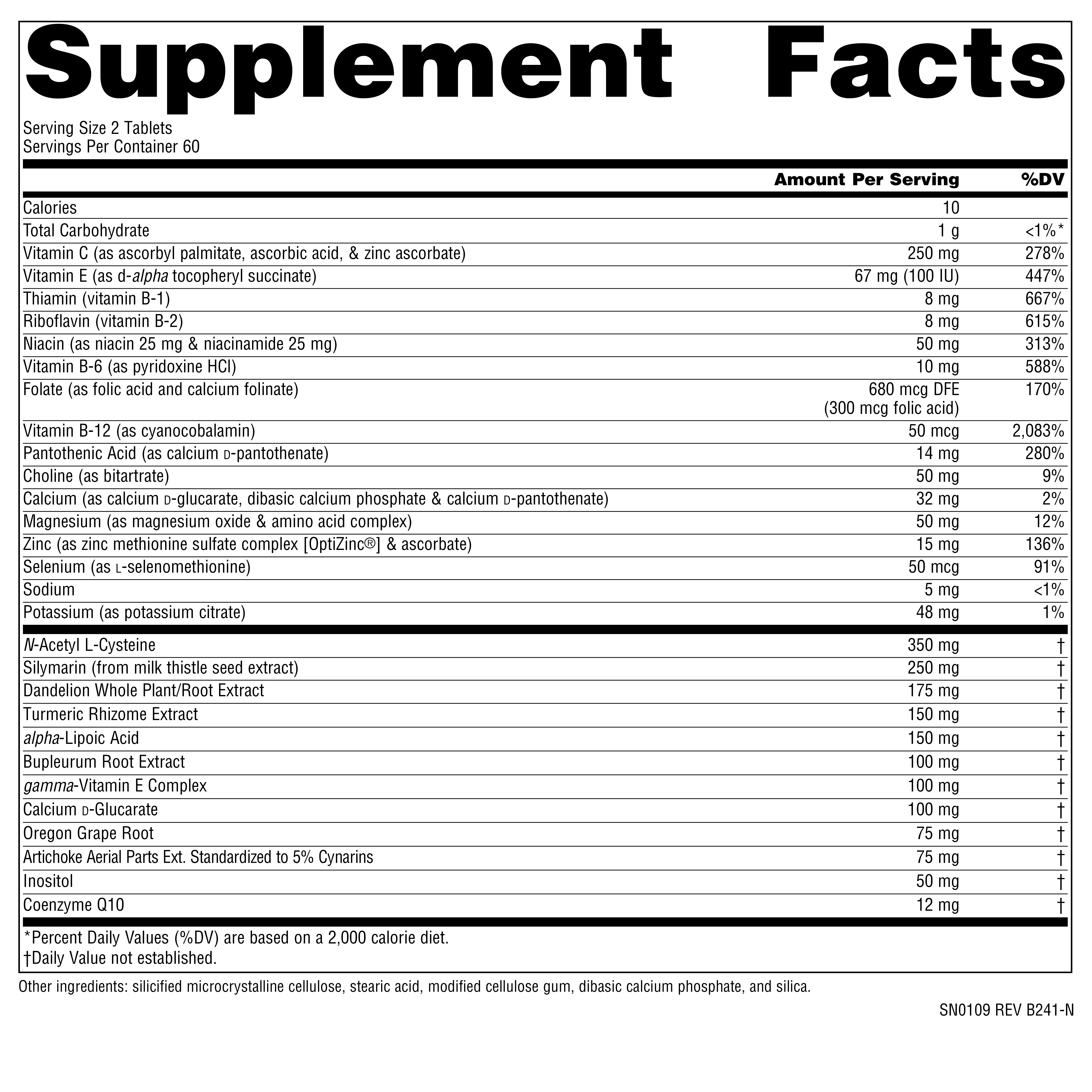 Supplement facts image
