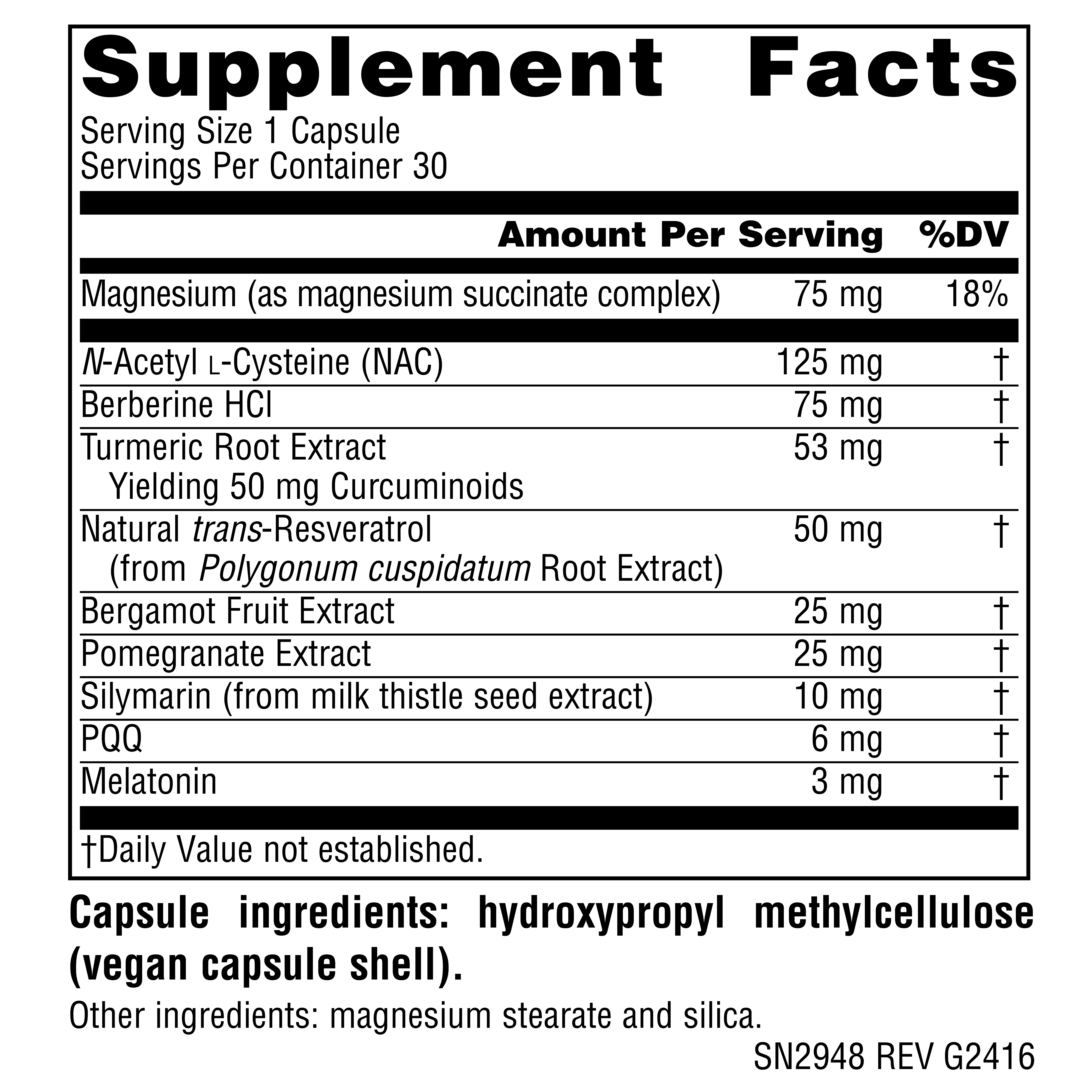 Supplement facts image