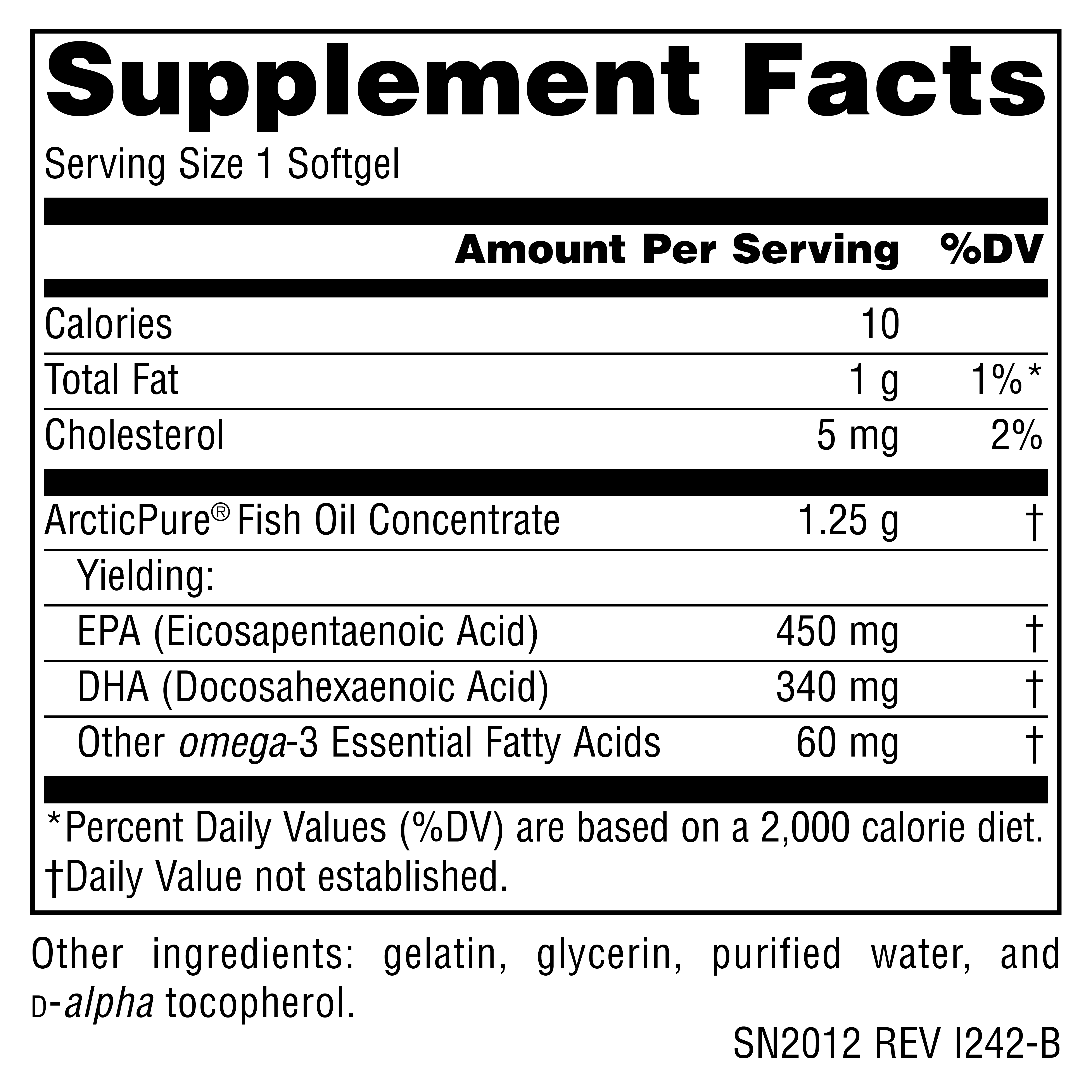 Supplement facts image