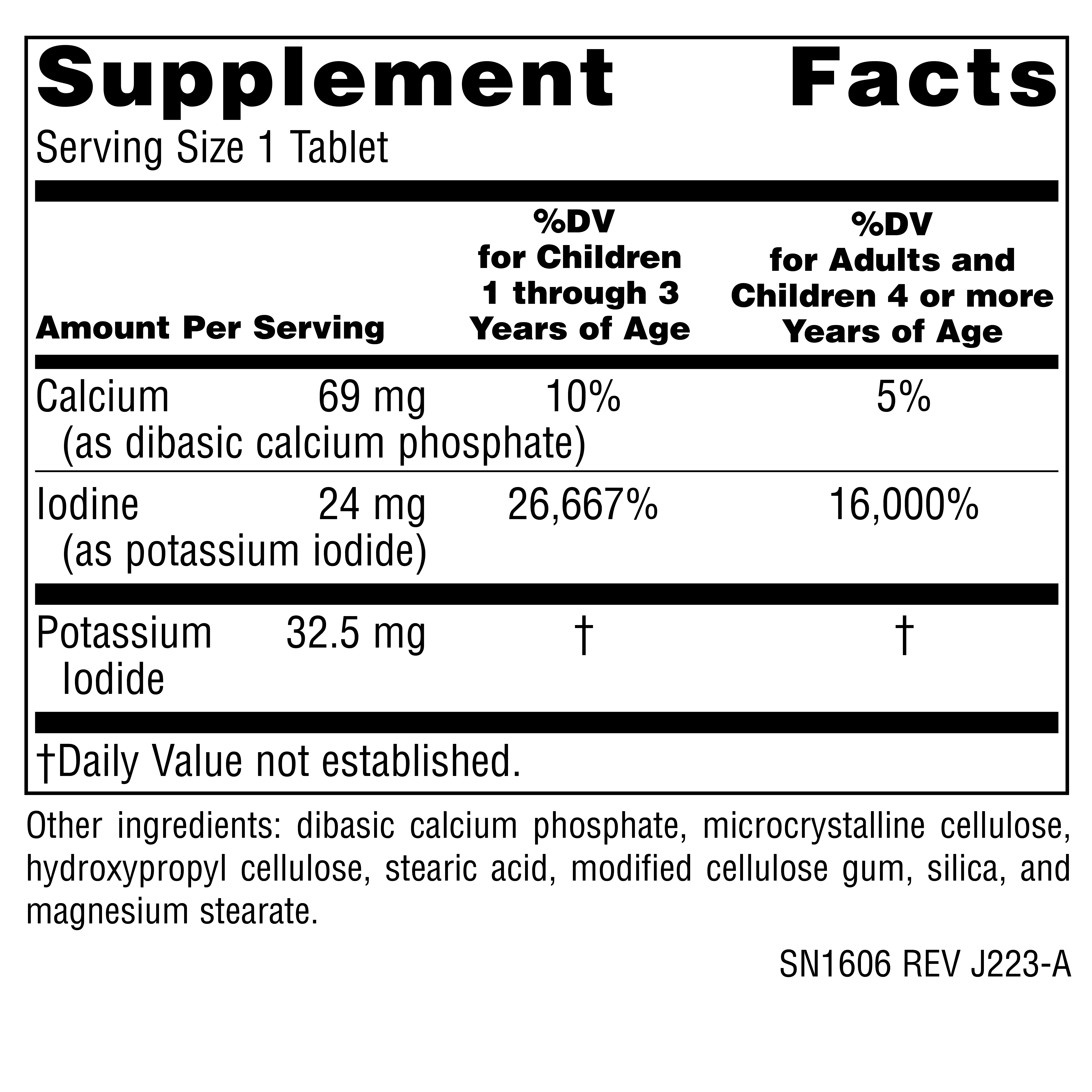 Supplement facts image