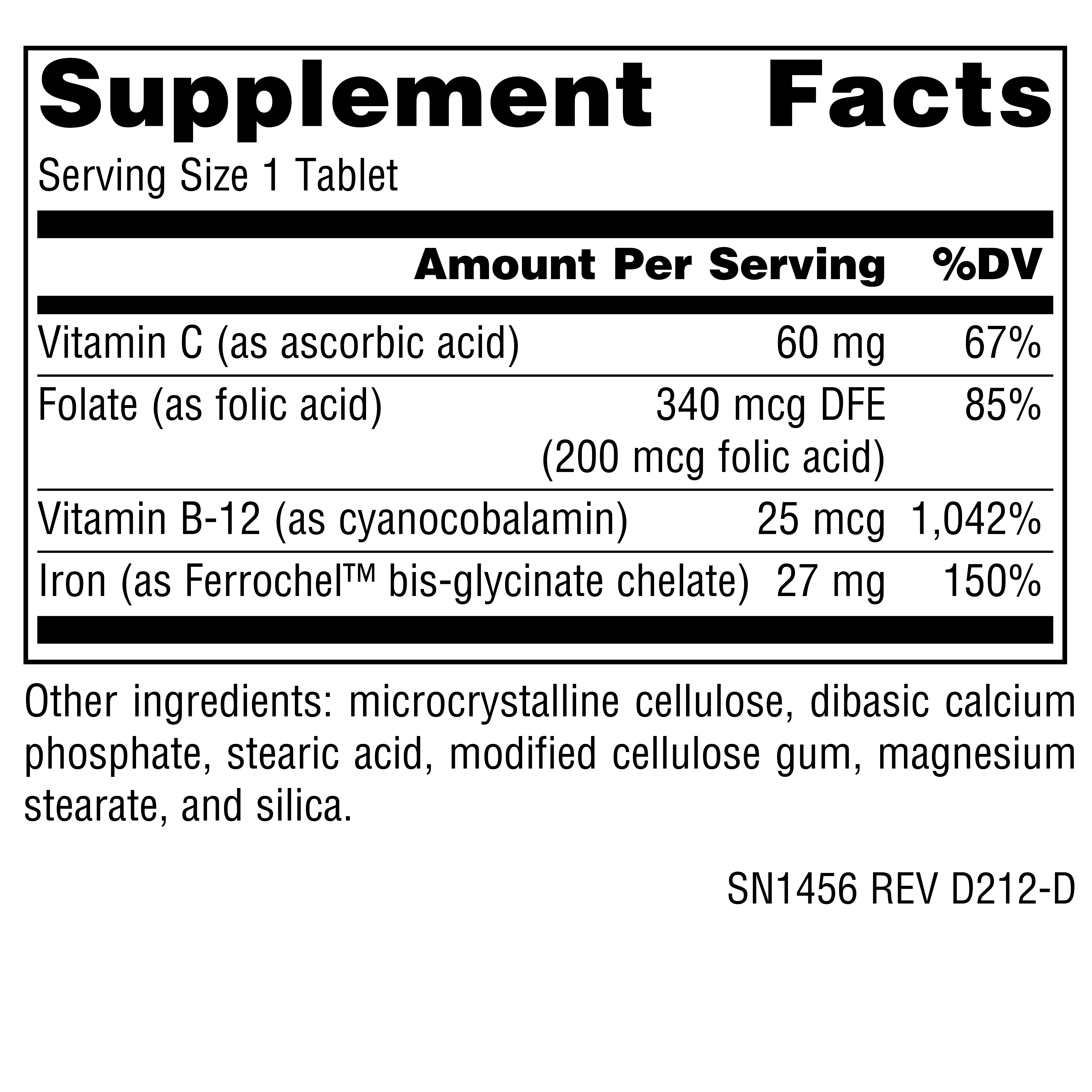 Supplement facts image