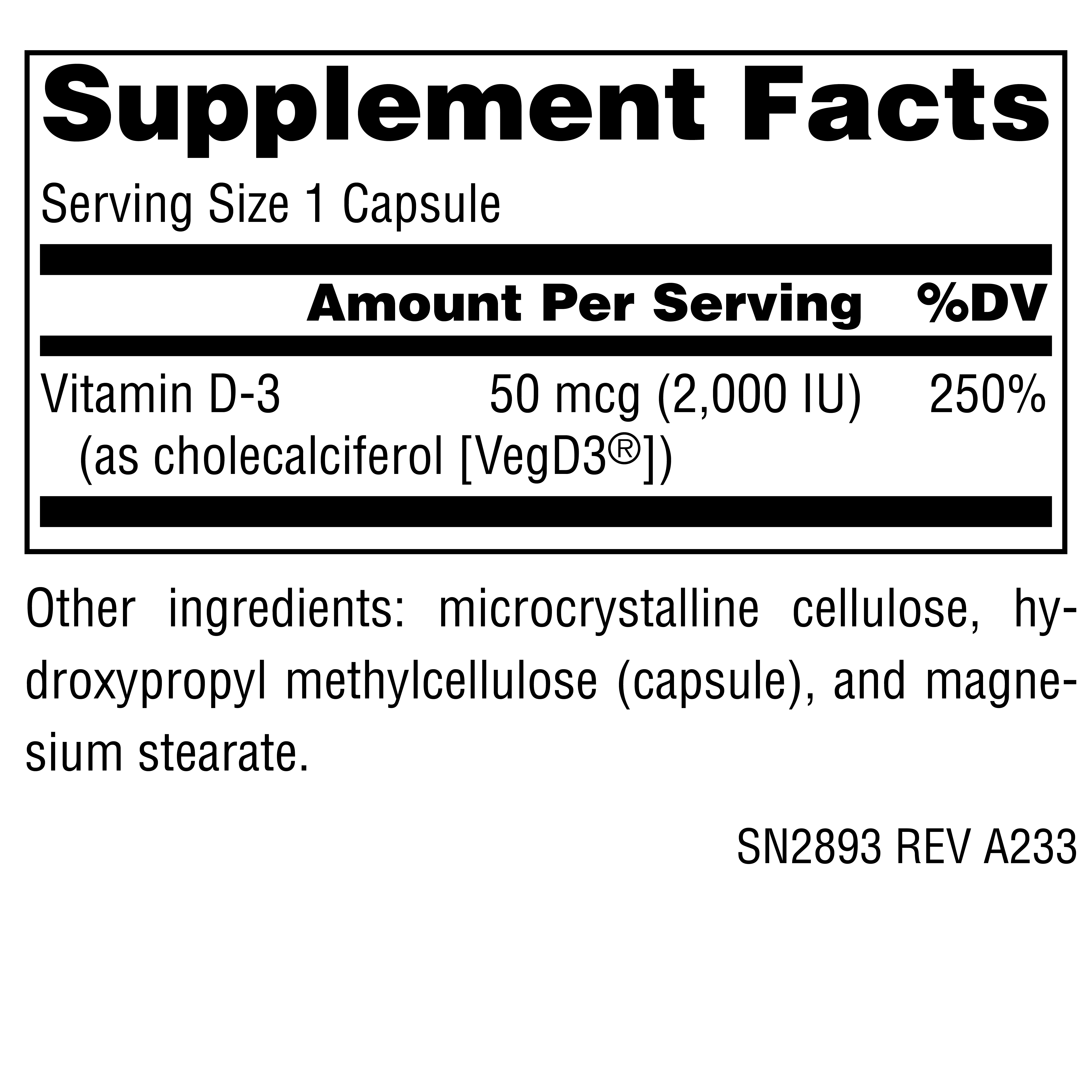 Supplement facts image