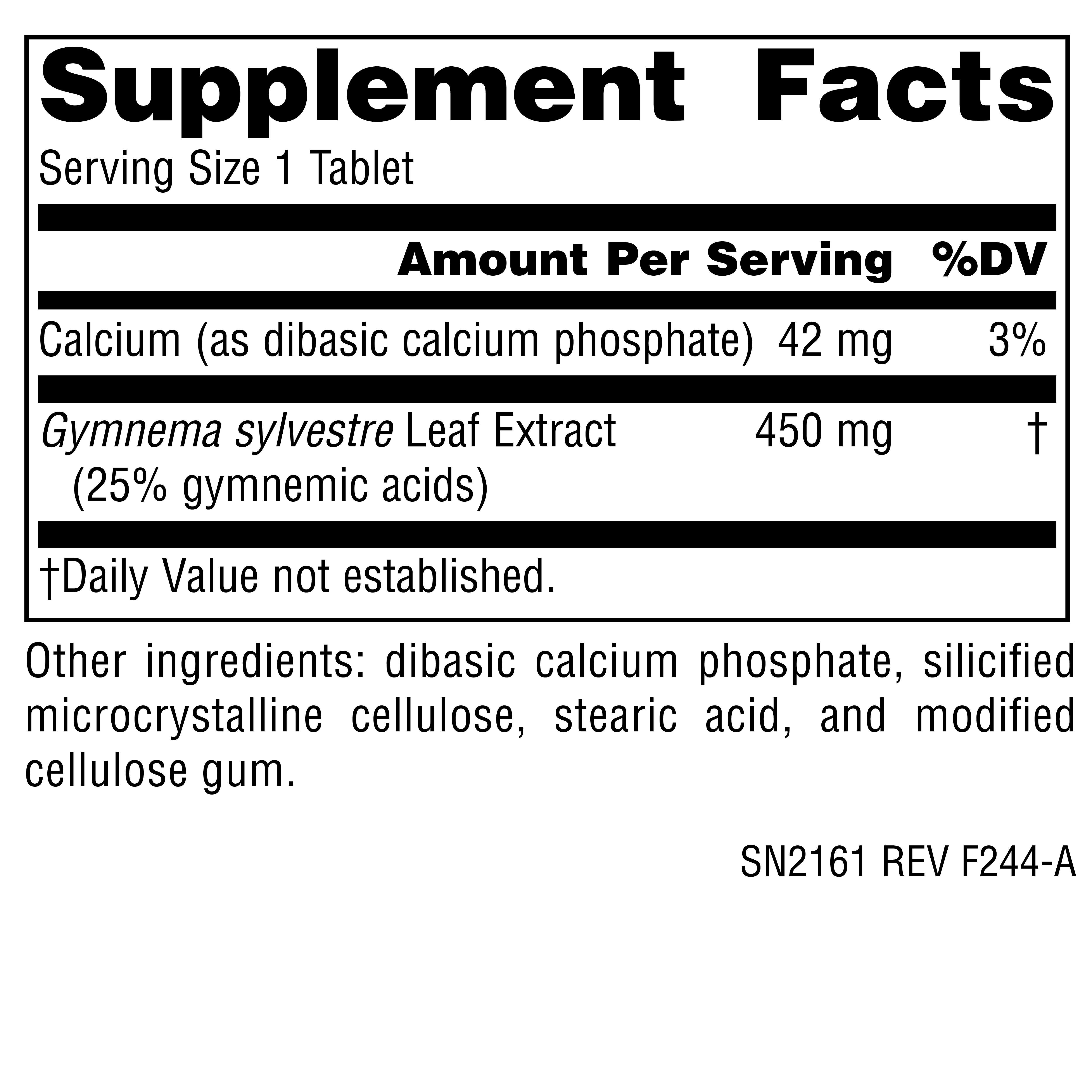 Supplement facts image