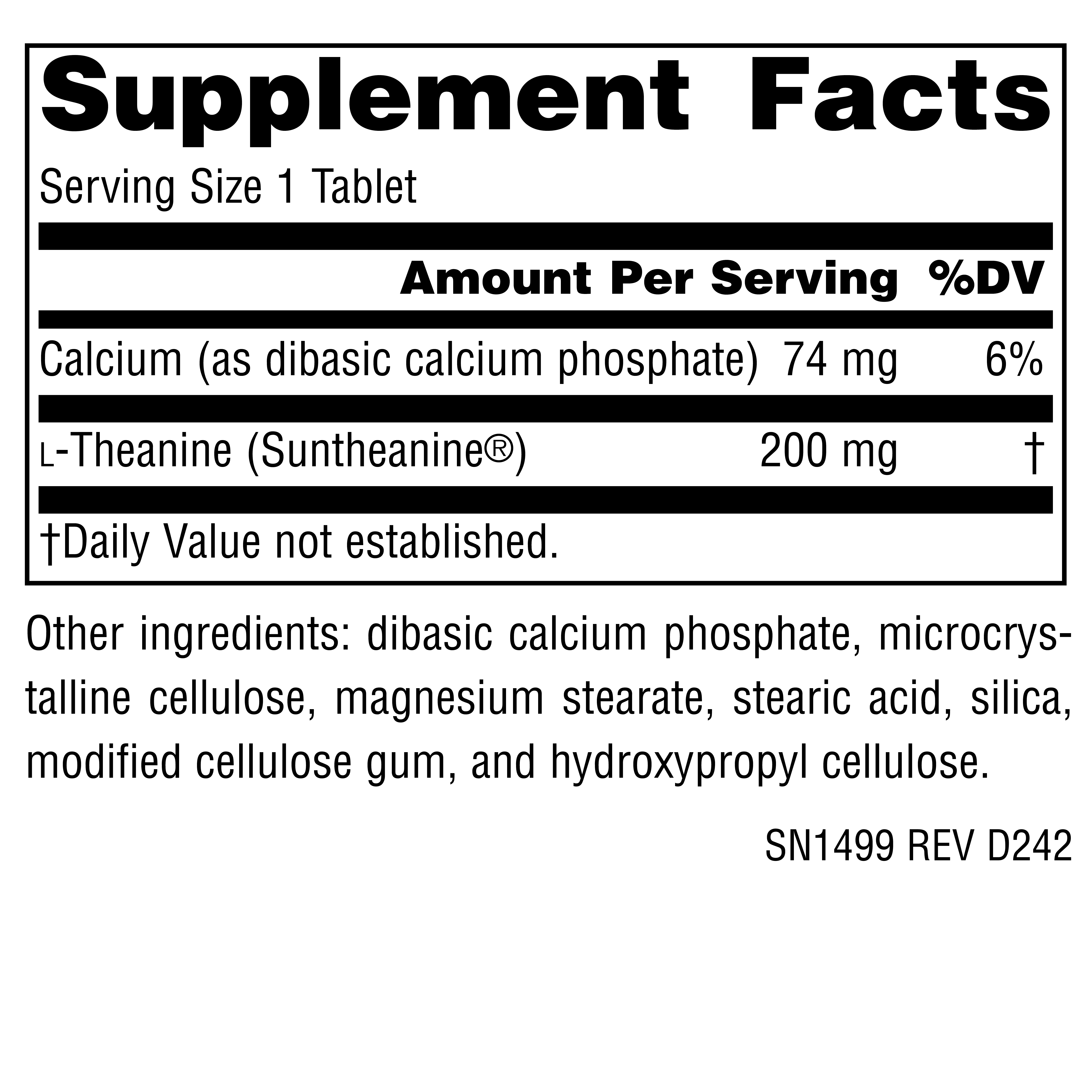 Supplement facts image