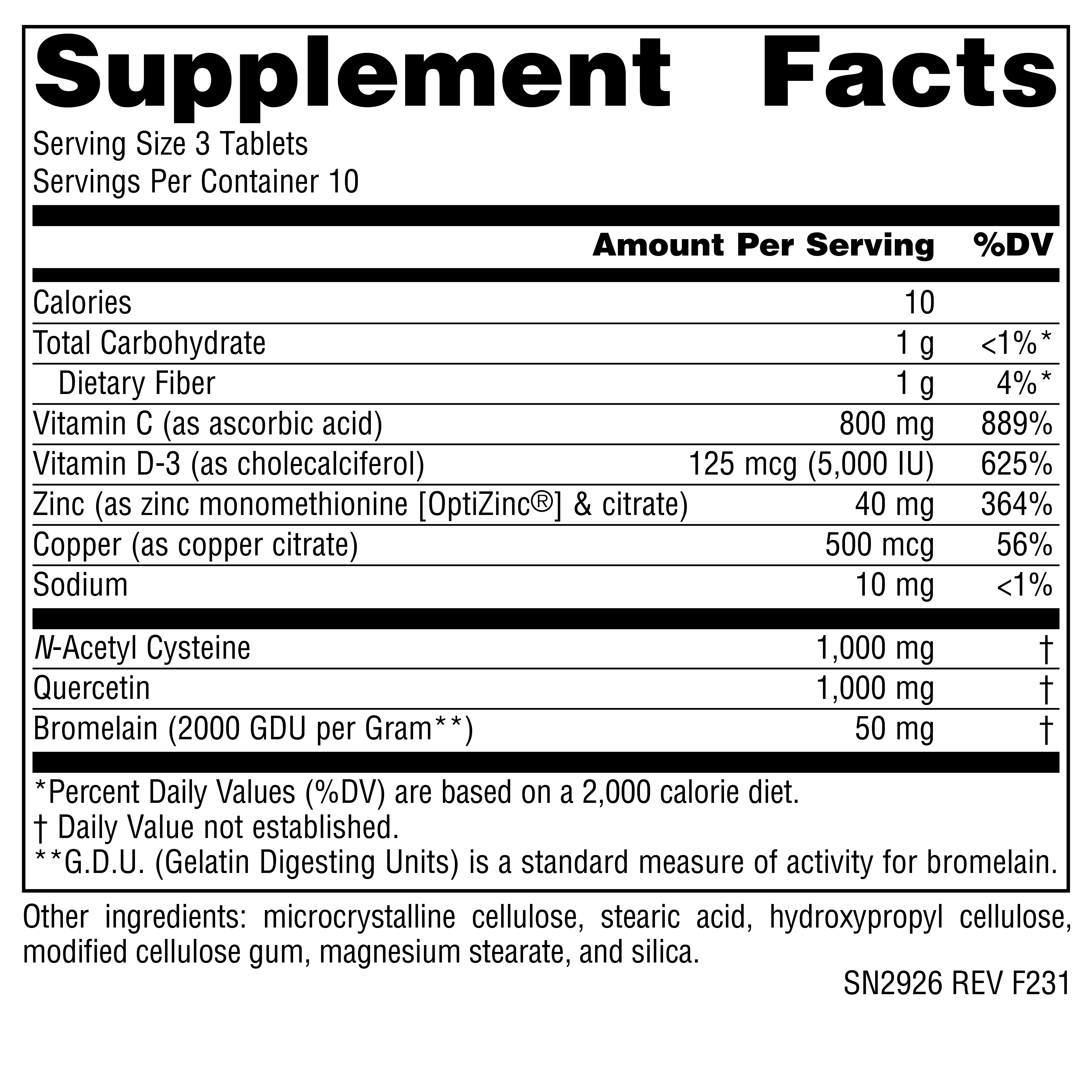 Supplement facts image