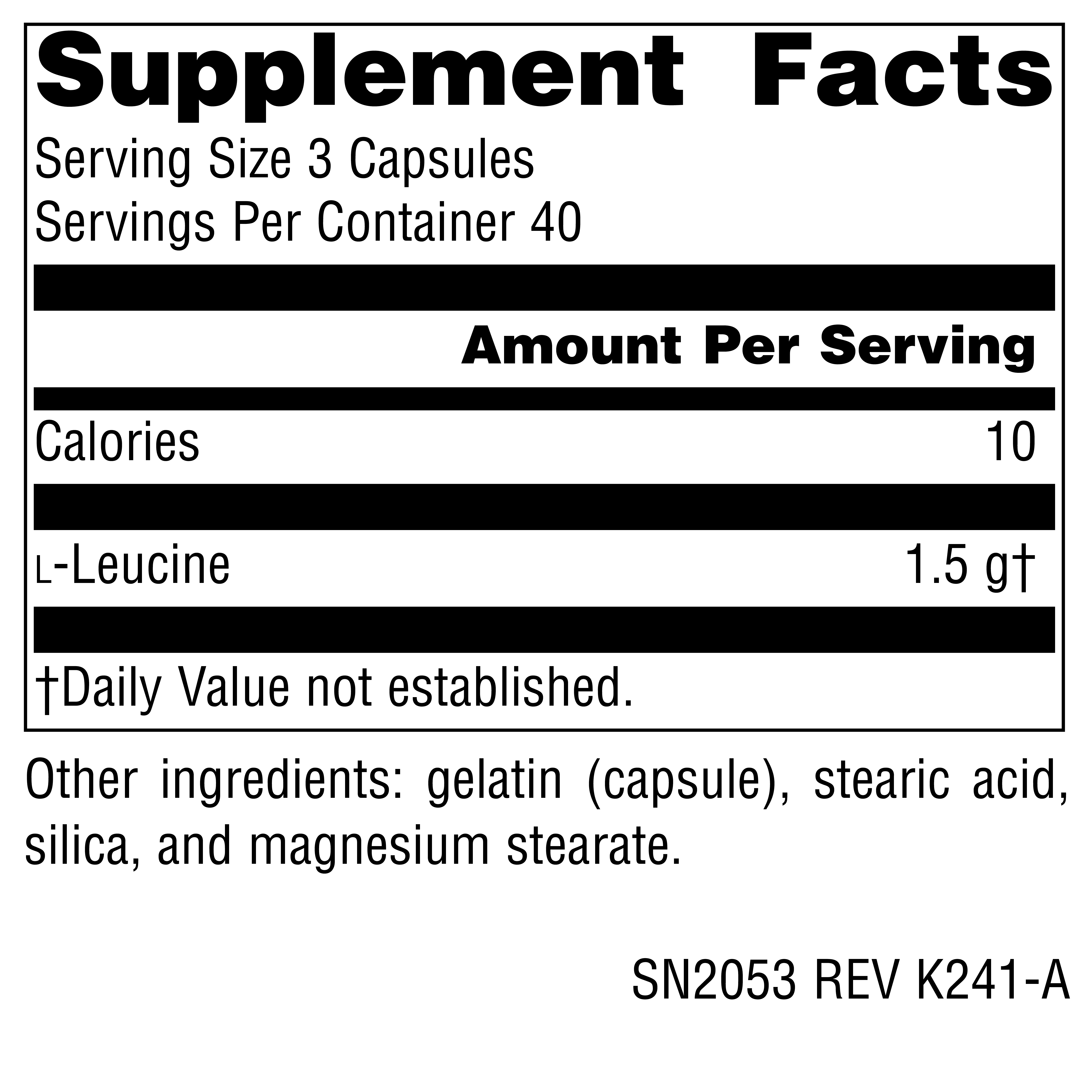 Supplement facts image