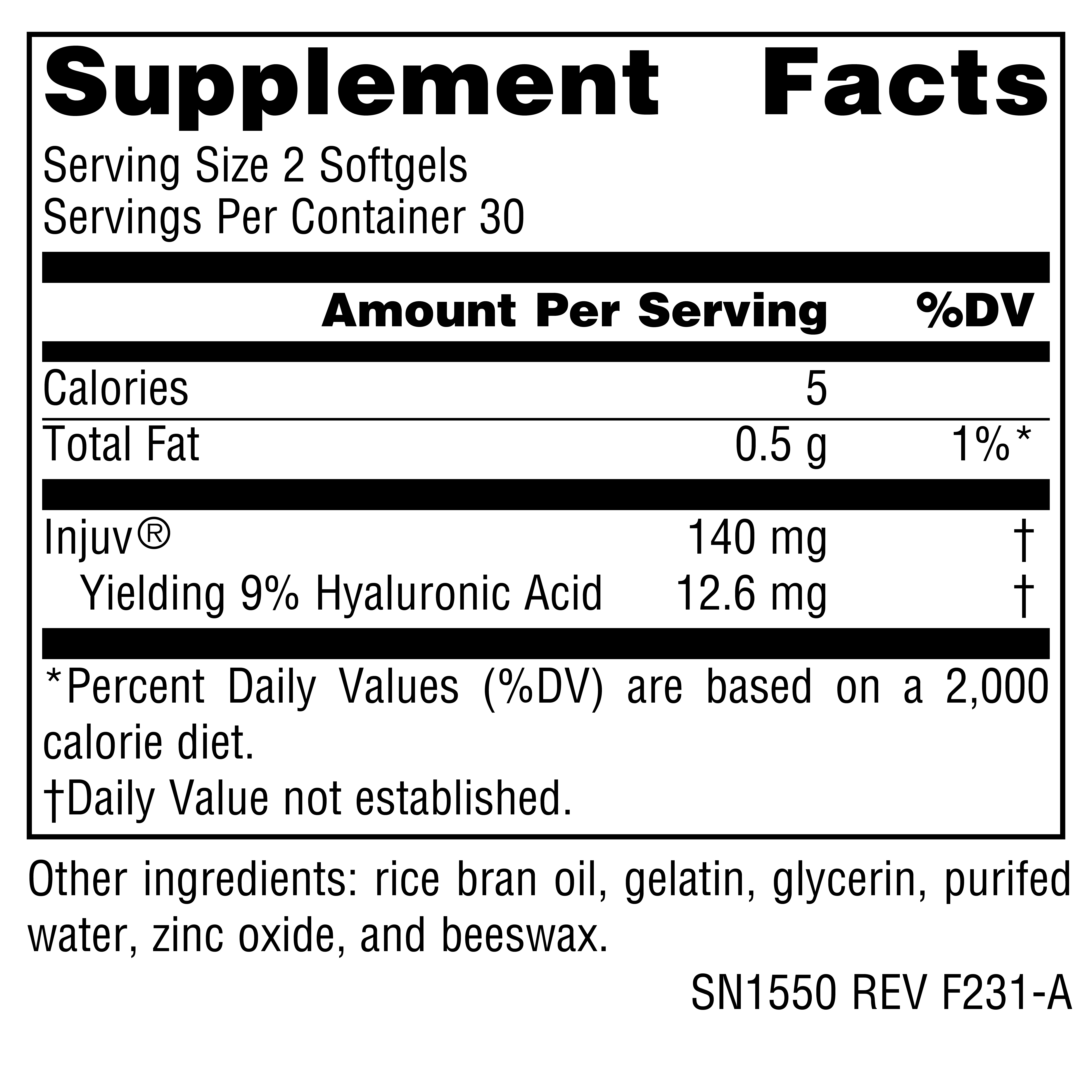 Supplement facts image