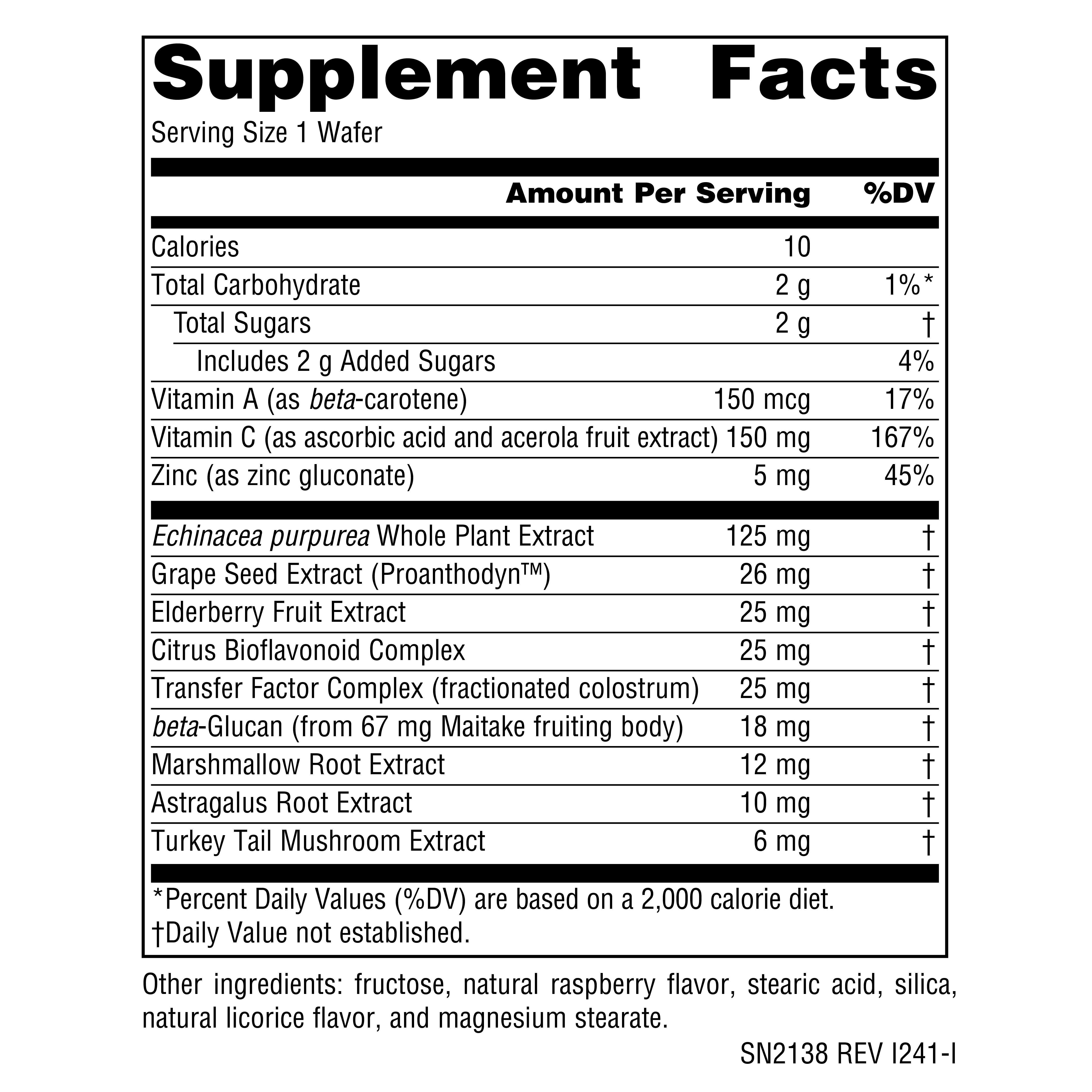Supplement facts image