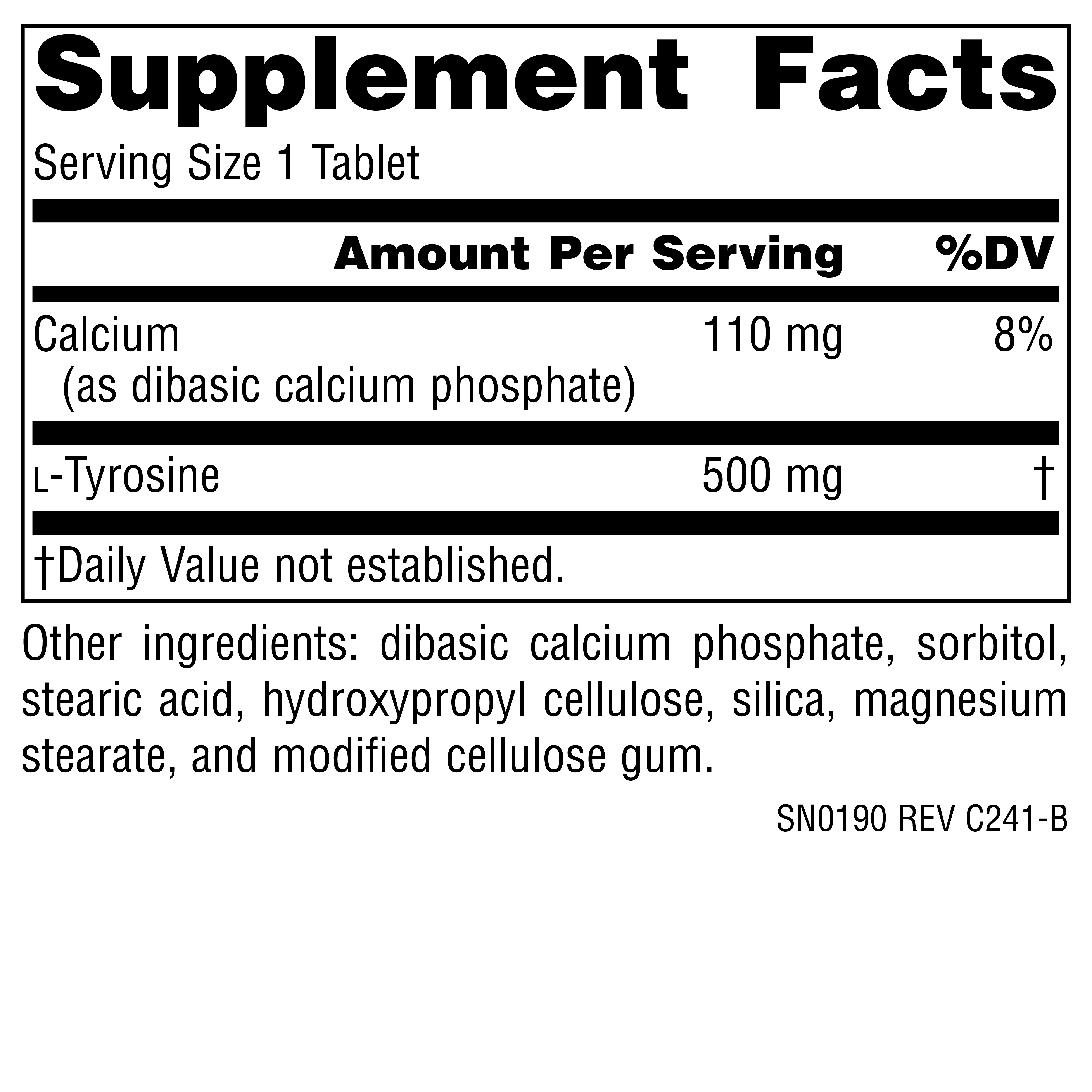 Supplement facts image