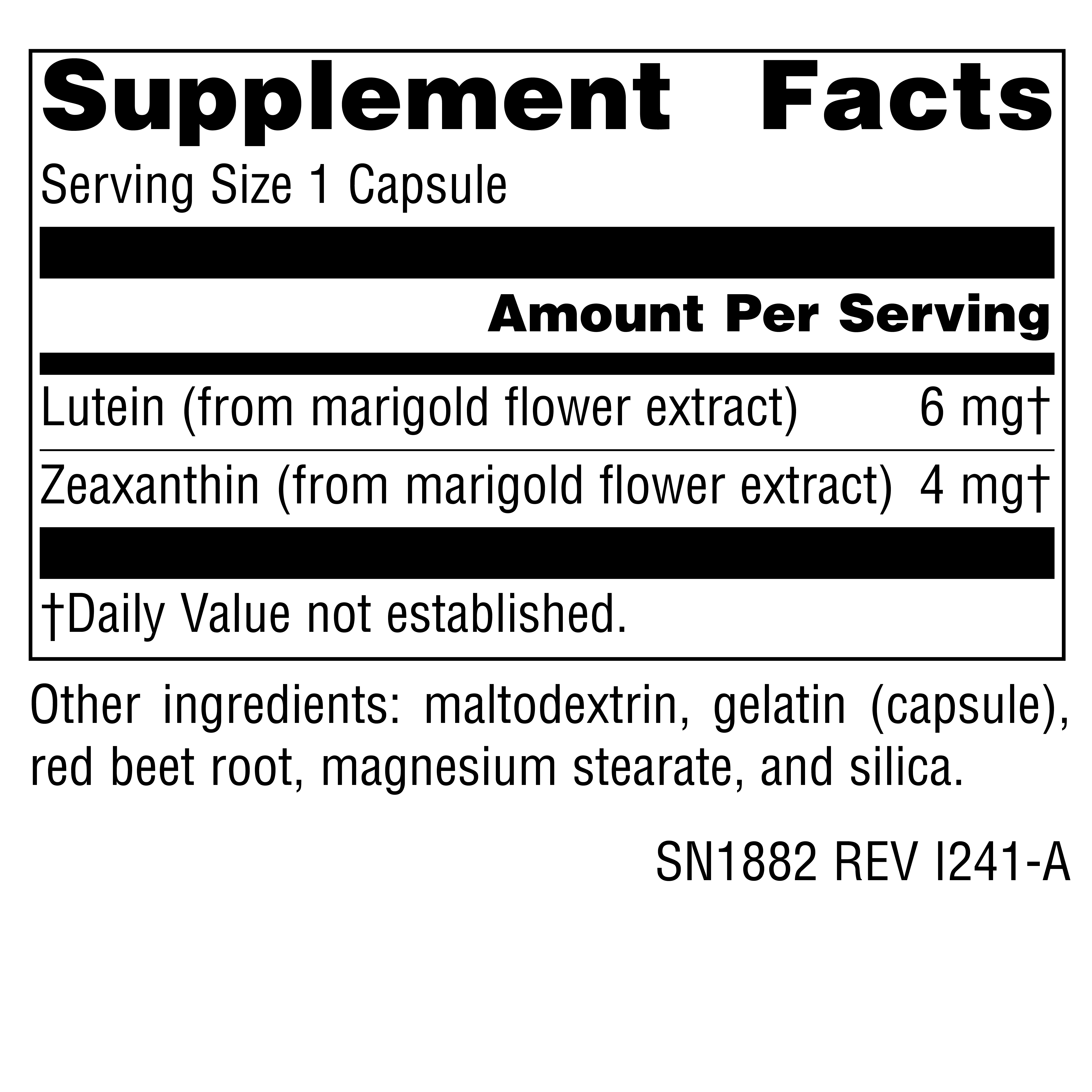 Supplement facts image