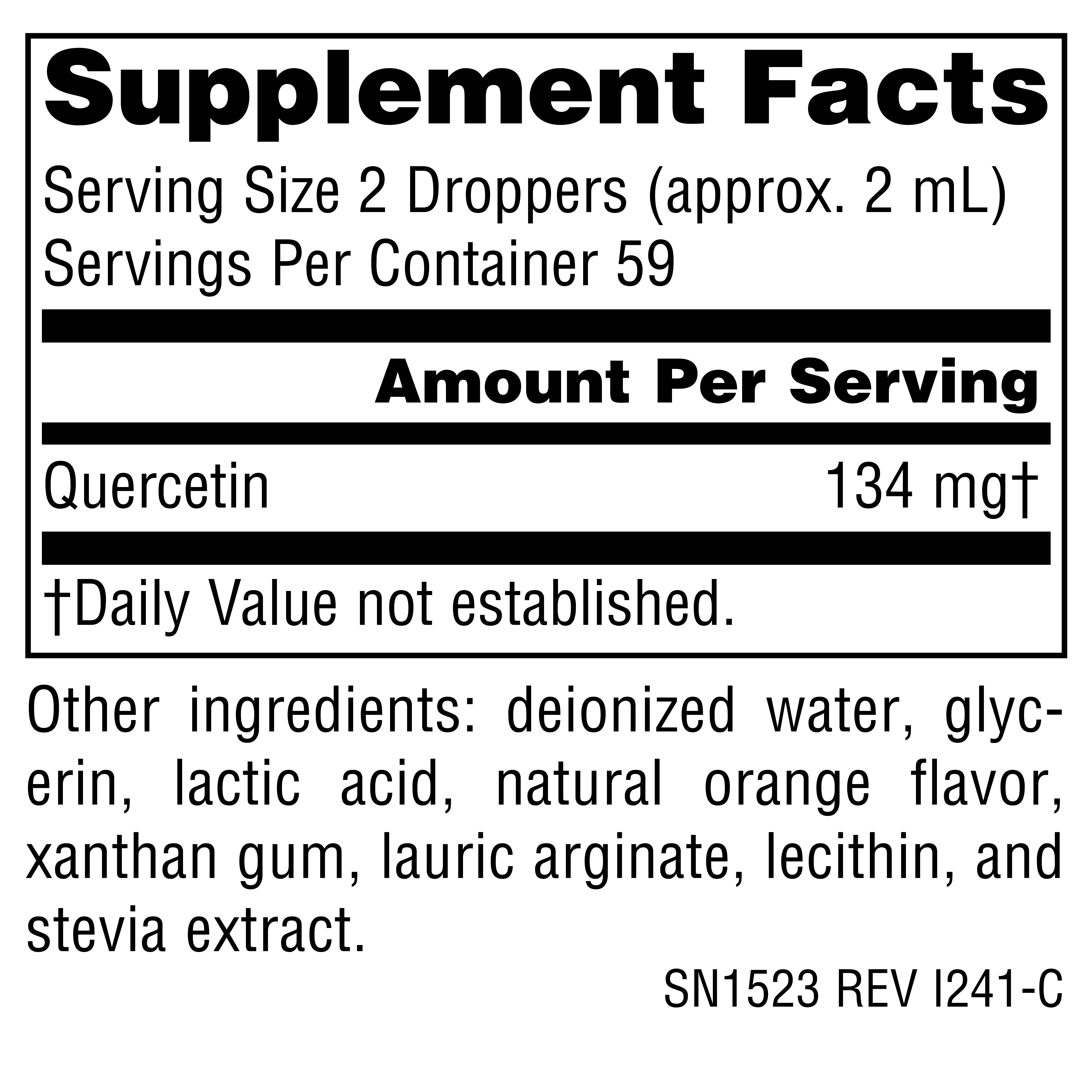 Supplement facts image
